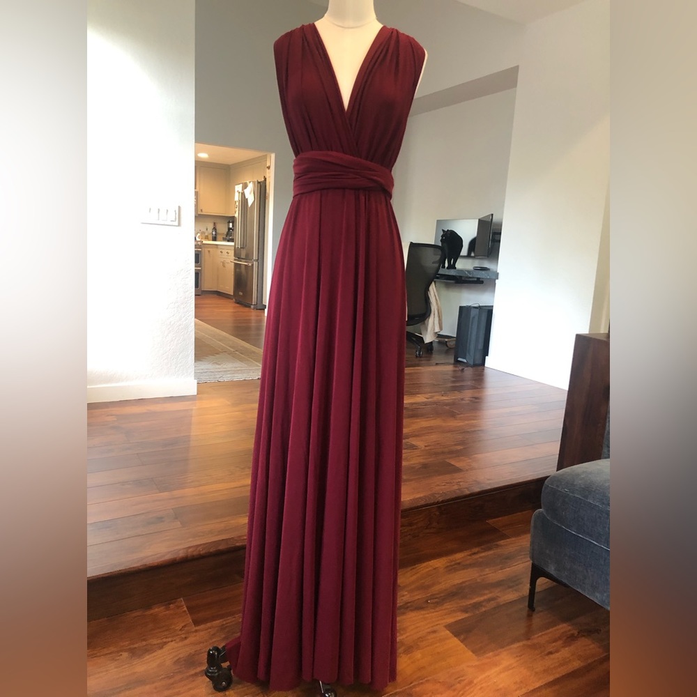 Burgundy dress, one size